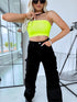NEON SALADGREEN crop top "BETTY 004"